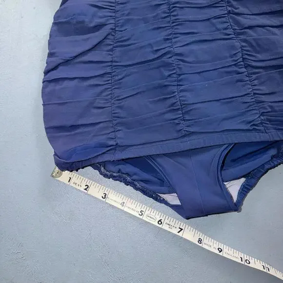 Alix Of Miami Rhinestone 1950s VTG Bathing Suit Swimsuit Hollywood Swim Wear Blu - Picture 7 of 16